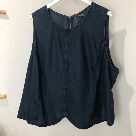 Standards and Practices Sleeveless Demin Top - Picture 2 of 15